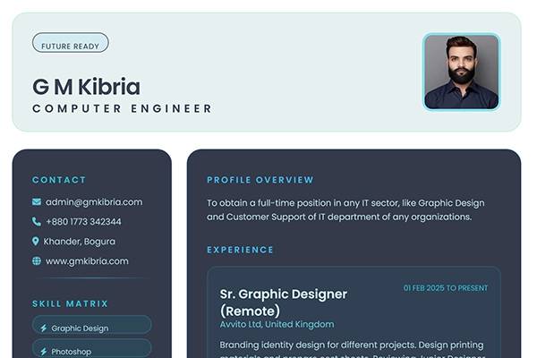 neon-pulse kibria resume builder